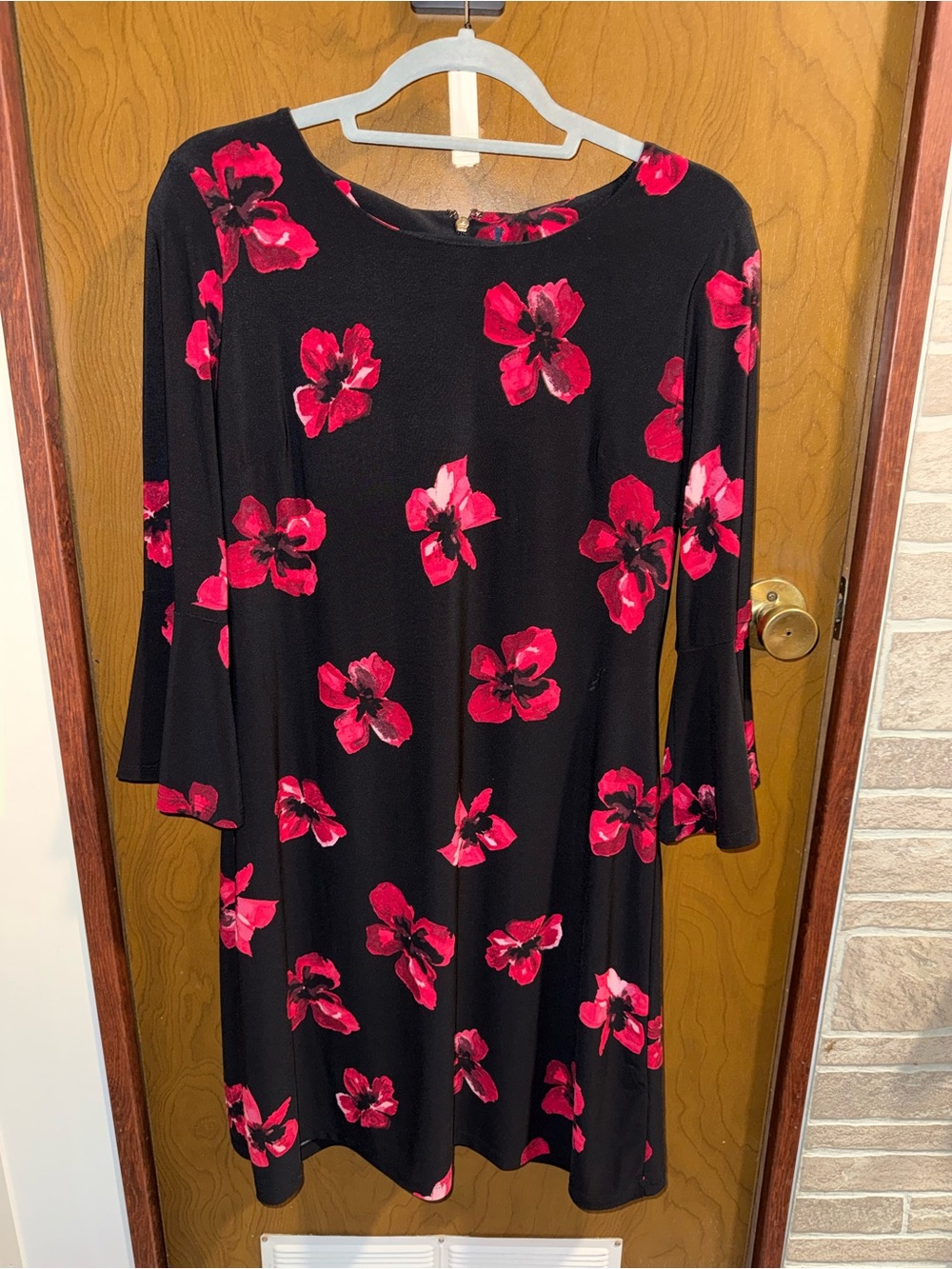 Tommy Hilfiger Black Dress with Pink Floral Print